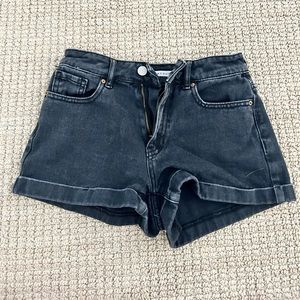 black pacsun black denim shorts